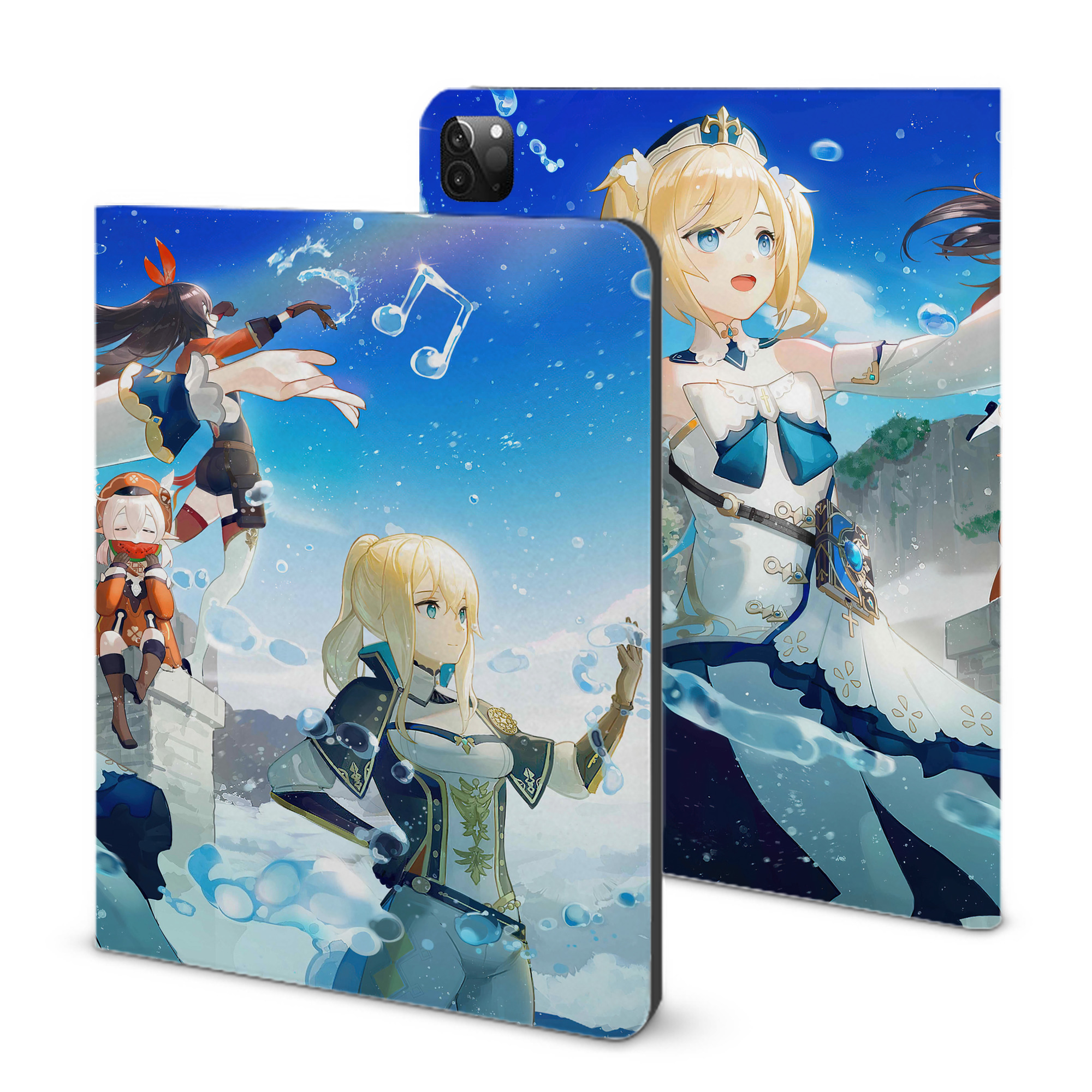 げんし神 genshin IPadケース ペンホルダー付き ブックスタイルデザイン